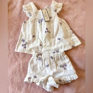 Tartine et Chocolat Ensemble Court Broderie Shorts Set